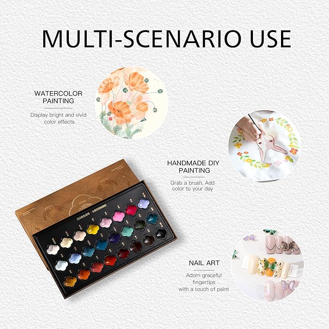 rubens Watercolor Paint Set 24 Colors,Professional Art Supplies,Water Colors Paint Adult Set，Artistro,Beginner
