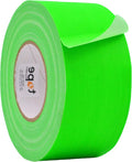 WOD GTC12 Gaffer Tape, Fluorescent Green Low Gloss Finish Film, 3 inch x 60 ft. Residue Free, Non Reflective Cloth Fabric, Secure Cords, Water Resistant, Photography, Filming Backdrop, Production