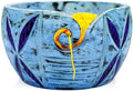 Exquisite Premium Yarn Ball Storage Bowls | Hand Painted Lovely Decor Yet Functional Yarn Dispenser (Small (6 x 3 x 6 Inches), Frozen Blue)