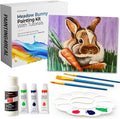 Painting4Real DIY Art Painting Kit for Adults – Learn to Paint Meadow Bunny with Video Tutorials – 9 Pieces Acrylic Paint Set for Adults –Perfect Christmas Crafts & Holiday Gifts for Art Lovers