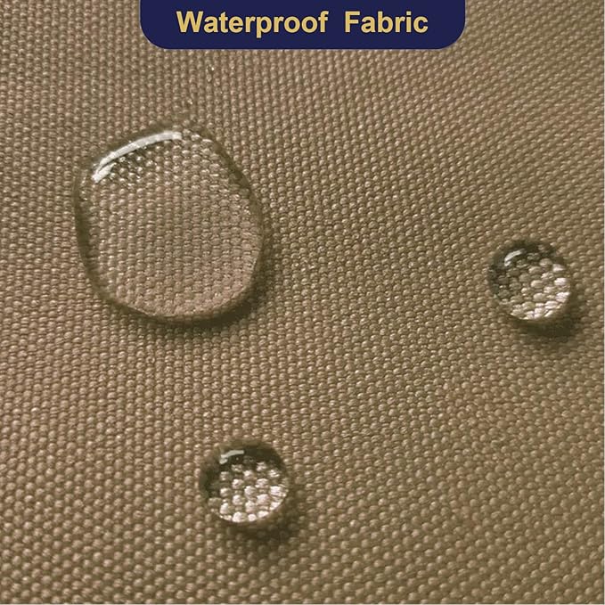 Waterproof Canvas Fabric by The Yard 600D Upholstery Cordura Fabric 58" Wide for Chairs Indoor Outdoor Water Resistant Canvas Polyester Material Sewing DIY Cloth, 5 Yards Khaki