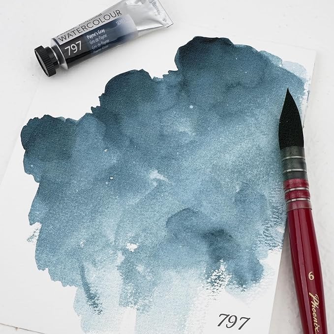 PHOENIX Professional Watercolor Paint Single Tube - 0.47 Fl Oz / 14ml - Payne's Gray