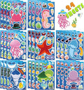 24 Sheets Ocean Stickers for Kids, Make Your Own Sea Animal Mix and Match Sticker Sheets, Make a Face Stickers for Kids Activities Supplies Crafts