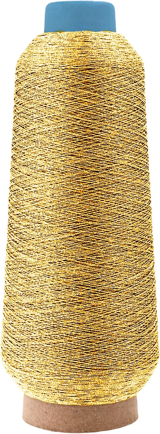 Mandala Crafts 4 Pack of Serger Threads Cones Spools - 150D/2 Polyester Metallic Gold Threads for Sergers Machine and Overlock Quilting Sewing Machine