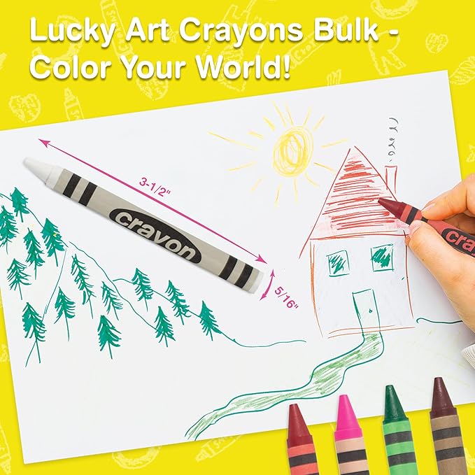80 Count Single Color Crayons Bulk Pack - WHITE single color crayon refill - Regular size crayons (5/16" x 3-1/2")