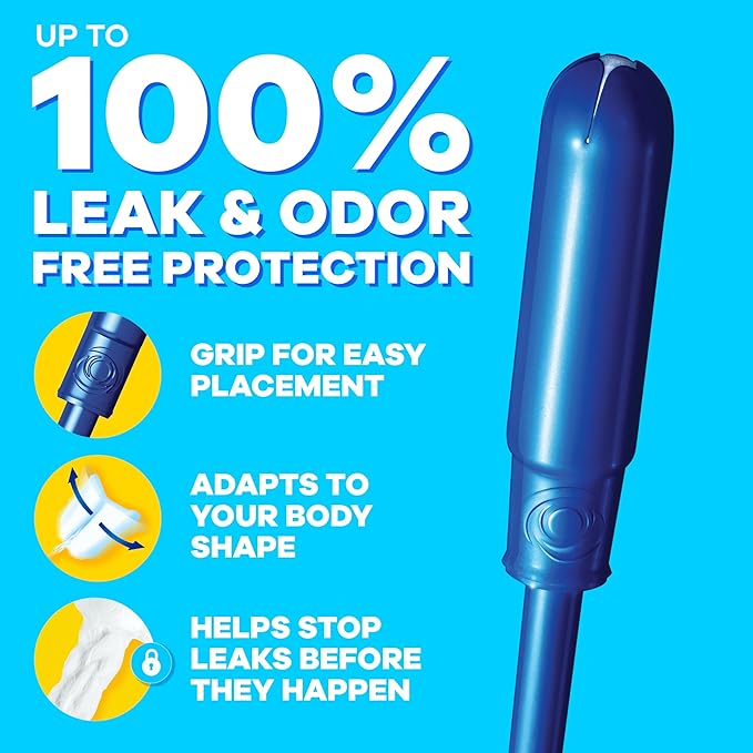 Tampax Pearl Tampons for Women, with LeakGuard Braid, Regular Absorbency, Unscented, 36 Count
