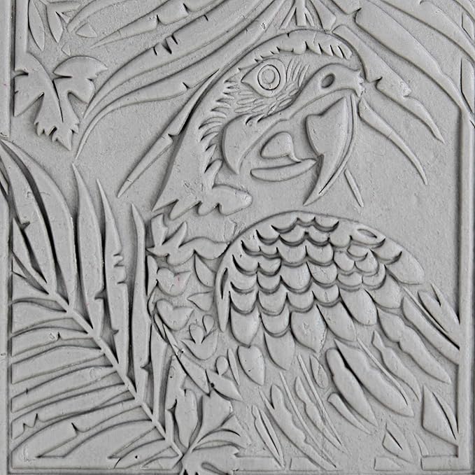 Tropical Bird Collection Clay Texture Rollers 4-Pack (4") - Bird Set #01 - Embossing Pattern Rollers for Polymer & Ceramic Clay, Pottery & Crafts
