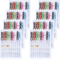 MTLEE 8 Boxes 80 Pieces Mini Quick Fix Sewing Kit Easy Pre Threaded Needle Basic Personal Kit Plastic Threaded Needle Holder Small Home Travel Sewing Box with Pin Button, Assorted Colors