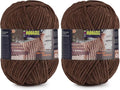 2 Skeins Fluffy Chenille Yarn for Crocheting - Baby Blanket Yarn for Knitting - Velvet Yarn for Amigurumi Crochet, Ultra Soft Yarns Total Weight 400g/14oz, Total Length 480m/524yard