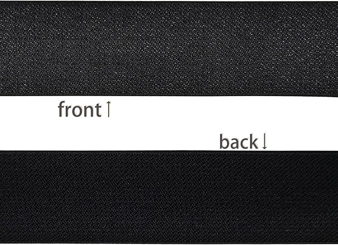Black Glitter Knit Elastic Band for Sewing 1-1/2 inch 5 Yards Metallic Gold Ribbon Trims Spool Non-Slip Heavy Elastic Stretchy Strap for Pants Waistband-Wigs-Skirts-Craft Projects