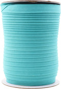 Mandala Crafts 55 Yards 1 Inch Aquamarine Double Fold Bias Tape for Sewing - Bias Binding Tape for Quilting Binding, Hemming, Seam, and Fabric Piping