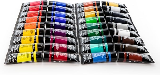 Liquitex BASICS Acrylic Paint Set, 36 x 22ml (0.74-oz) Tube Paint Set