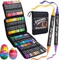 120 Colors Acrylic Paint Markers，60 Pack Acrylic Paint Pens with Dual-Color Brush Tips, Quick-Drying, No Bleeding, Waterproof for Pumpkin,Rocks,Glass,Wood,Plastic,Metal,Coloring Book