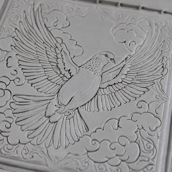 Dove Clay Texture Roller (4") - Bird Set #01 - Embossing Pattern Roller for Polymer & Ceramic Clay, Pottery & Crafts