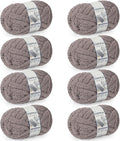 Chunky Yarn for Hand Knitting - #10 Chunky Chenille Yarn, Jumbo Big Thick Chunky Yarns for Crocheting, Super Bulky Chunky Knit Blanket Yarns, 8 Skein (25 yds 8 oz Each Skein), Sand