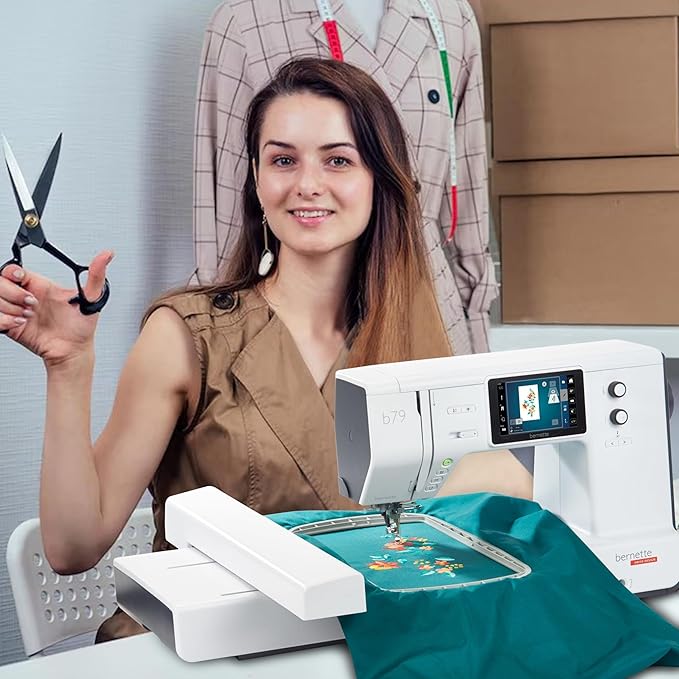 Bernette B79 Sewing & Embroidery Machine - Deluxe Embroidery Design Tools Bundle (Over $500 Embroidery Design Tools and 60 pcs Northern Lights Thread)