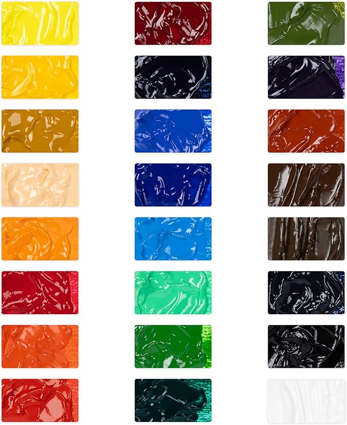 Castle Art Supplies 24 X 12ML Oil Paint Set | Great Value Set for Adult Artists, Beginners and Advanced | Vibrant Variety of Smooth-to-Use Colors | in Impressive Presentation Box with Tutorial (New)