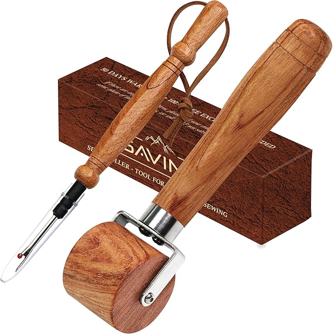 Savina Set 2 Seam Rippers & Seam Roller for Sewing, Remove Stitches and Seams with Precision, Thread Ripping Tool, Hard Wood Professional Multipurpose Durable for Sewing/Quilting
