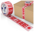 Cool Decorative Packing Tape for Small Business, Cute Designer Printed Packaging and Shipping Tape, Yay I'm Here!, Pink Red, 1.88" x 110 Yards (330 feet)