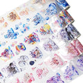 Cloud-Themed Pre-Cut PET Tape Set, 6 Rolls of Fantasy Castle and Balloon Stickers for Scrapbooking, Journaling, and DIY Craft Supplies