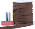 Bias Tape Double Fold 1/2 inch, Double Fold Bias Binding Tape 55 Yards (Brown) and 4 Pieces Sewing Fabric Chalks for Crafts, Sewing, Seaming, Hemming, Piping, Quilting.