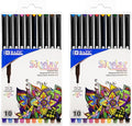 BAZIC Products Skylar Fineliner Pen, Fine Tip 0.4mm Pens, Assorted Colors, Writing Drawing Bullet Journaling for Art Graphic Office School, 10 Count, 2-Pack