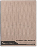 KOALA TOOLS | Isometric Graph Paper Notebook (1 Unit) | 7.5" x 9.75", 60 pp. - Kraft Cover Isometric Grid Drawing Pads - Suitable for Industrial, Architectural, Interior Design