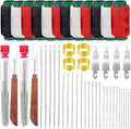 ADLABLD 74Pcs Big Eye Steel Needle Sewing Tool Set, Portable Hand Sewing Kit for Adults Beginners, Include Steel Needles, Reels of Thread, Seam Ripper, Needle Threader, Thimbles, for Mending Clothes