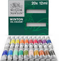 Winsor & Newton Winton Oil Color Paint Set, 20 x 12ml (0.4-oz) Tubes