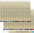 01 Micro Pen, Fine Point Pen with 36 Colors, Waterproof Archival Ink, 0.25mm Fineliner Ink Pens for Artist Illustration, Sketching, Anime, Manga, Technical Drawing and Scrapbooking