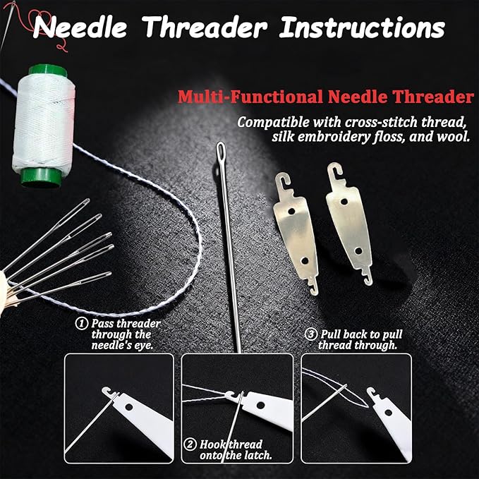 34PCS Big Eye Steel Sewing Needles Kit, Steel Needle Sewing Kit, Stainless Steel Sewing Needles, Steels Needles for Hand Sewing, Portable DIY Handcraft Set, Suitable for Handicraft Enthusiasts