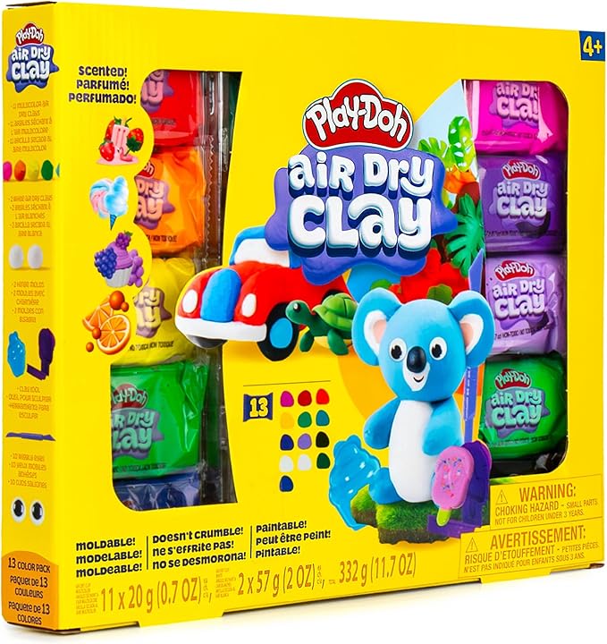 Play-Doh Air-Dry Clay Scented Variety Pack, Air Dry Clay for Kids, Modeling Clay for Kids, Arts & Crafts Gift, Craft Supplies, Molding & Sculpting Clay
