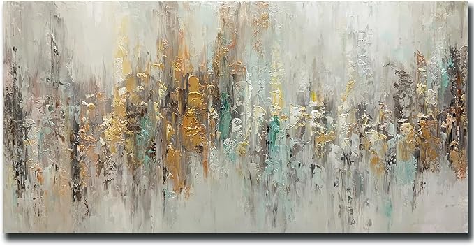 V-inspire Aer,Abstract Hand-Drawn Canvas Wall Art, 30x60 Inches, Wood Frame Home Decor Painting