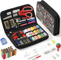 Sewing Kit for Adults, Needle and Thread Kit for Sewing, Sewing Supplies Accessories with Tailor Scissors, Sewing Thread, Needles and More for Home Travel and Emergency (Black - Large)