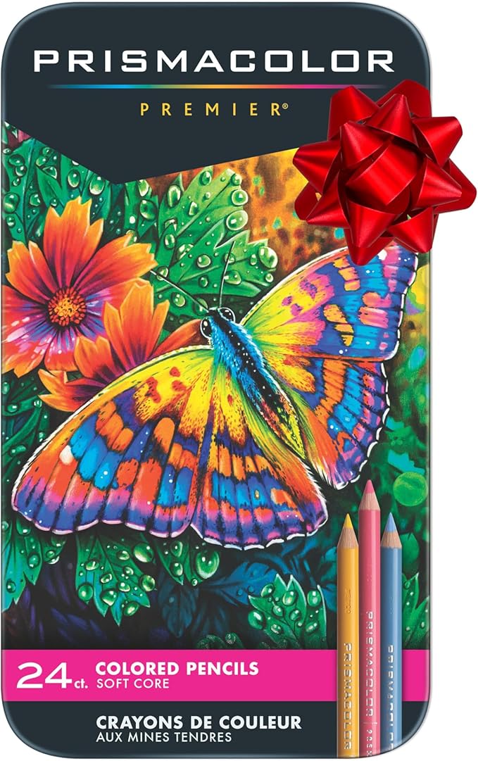 Prismacolor Premier Colored Pencils, Soft Core, Assorted Colors, 24 Count - Durable, Vibrant, Ultra-Smooth, Adult Coloring, Drawing, Sketching, Arts & Crafts