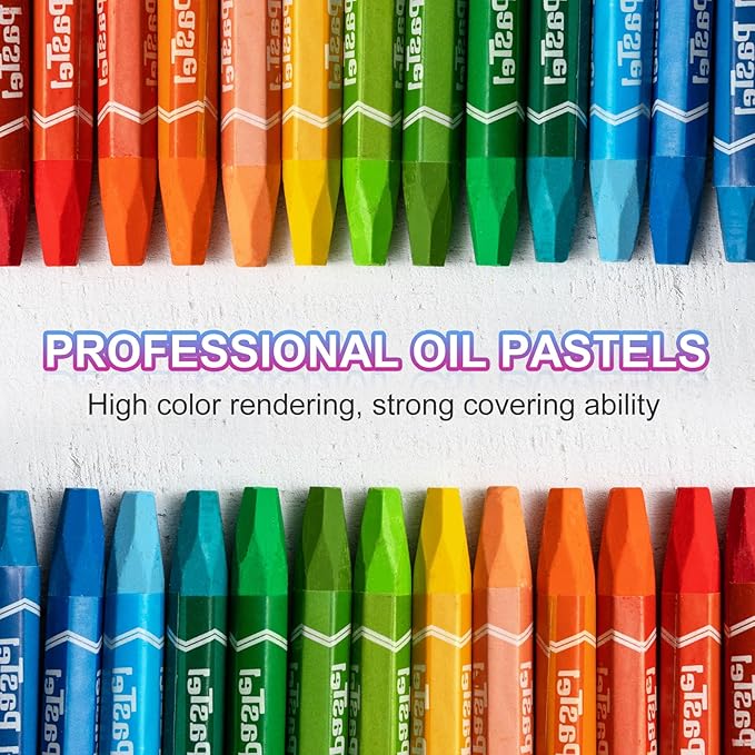 PATIKIL Yellow Oil Pastels, 36Pcs Soft Oil Crayons Pastels Stick Vibrant and Creamy Art Supplies Bulk for Artists Beginners Art Painting Drawing Blending Graffiti Gallery