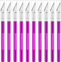10 Pack Exacto Knife Set – Precision Craft Knife, Hobby Knife, Art Knife with Sharp Blades for Paper Cutting, Carving, Scrapbooking, and DIY (Purple)