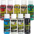 DecoArt Craft Twinkles Glitter Acrylic Paint Set – 9 Bottles (2 fl oz) – Sparkling Craft Paints for Kids’ Art, Holiday Crafts & DIY Projects