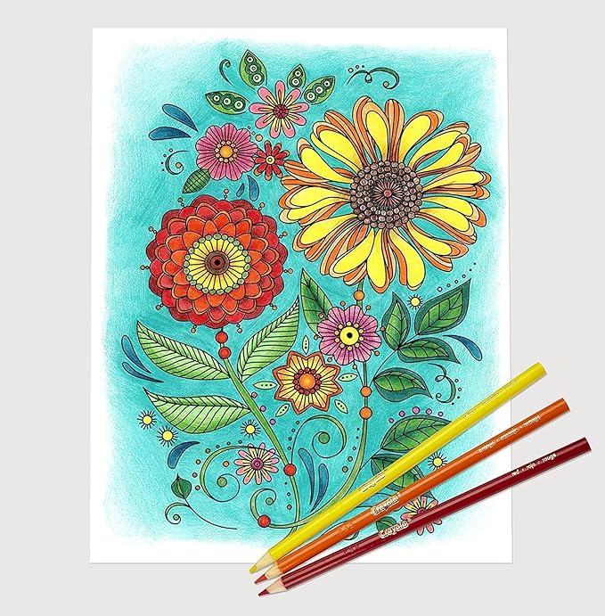 The Mega Deals Adult Colored Pencils, Adult Coloring Drawing Pencils, 50 Count, Multicolor and 1 Pencil Sharpener (Gift Pack)