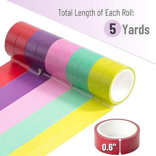 Mr. Pen Washi Tape Set, 10 Rolls, Tropical Twirl, Decorative Tape, Washi Tapes, Scrapbook Tape, Craft Tape