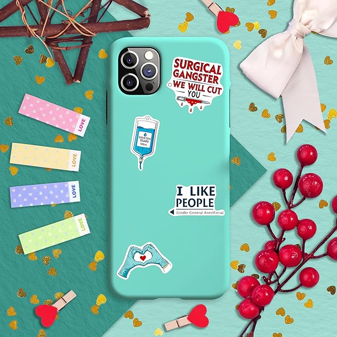 100Pcs Surgical Tech Stickers for Water Bottle, Laptop, Scrub Tech Stickers - Surgical Technologist Gifts Bulk - Gift for Women & Men