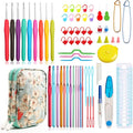 KOKNIT Crochet Hooks Set with Case,9 Ergonomic Crochet Hooks with Soft Grip,12 Aluminum,Full Crochet Kit for Beginners Adults with Crochet Tools and Accessories