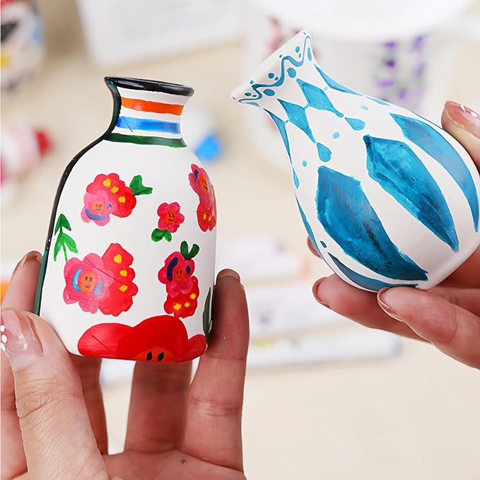 Permanent Marke Ceramics Pens 24 Colors Porcelain Paint Brush Pen for Both Glazed and Unglazed Ceramics Christmas Decoration Wine Markers for Adults