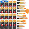 AROIC Acrylic Paint Brush Set,16 pack/240pcs Nylon Hair Oil Watercolor Rock Face Painting Artist Painting Brushes, 15 Sizes Paint Brush Set for All Purposes Kids Adult Arts Painting Brush Supplies.