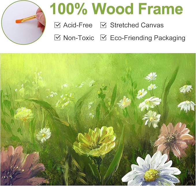 4 Packs Stretched Canvases for Painting with 3x5in,5x7in,8x10in,10x12in, Primed Canvas,Blank Painting Canvas for Oil & Acrylic Paint.