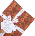 Tinyspool & Co. 100% American Cotton Fabric – 3 Yard Cut Quilting Fabric – Prewashed Preshrunk Yardage for Quilt Backing Borders Binding Sewing Crafts – Fall is Here No.9 – Oriental Red