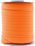 Mandala Crafts 55 Yards 5/8 Inch Orange Double Fold Bias Tape for Sewing - Bias Binding Tape for Quilting Binding, Hemming, Seam, and Fabric Piping