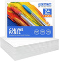 FIXSMITH Canvas Boards for Painting 11x14 Inch, Super Value 24 Pack Paint Canvases, White Blank Canvas Panels, 100% Cotton Primed Canvas for Painting, Painting Art Supplies