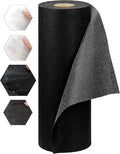 FIVEIZERO Medium Weight Black Iron-On Non-Woven Fusible Interfacing: 12in x 30yd Medium Weight Non-Woven Interfacing Iron On Polyester Single-Sided Interfacing for DIY Crafts Supplies