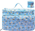 WAZAIGUR Indoor Outdoor Portable Yarn Storage Organizer for Crocheting Knitting Lovers Tote Large Capacity Knitting Project Bag, Blue